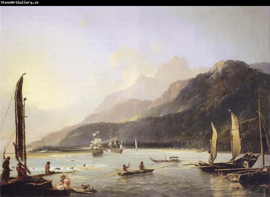 unknow artist A View of Maitavie Bay,in the Island of Otaheite Tahiti